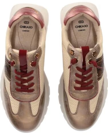 CHIKA10 ST MANDARIN 01 BEIG-BEIGE SNEAKER DONNA ECOPELLE ZEPPA BASSA