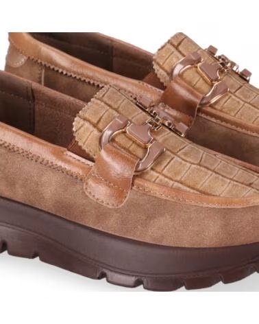CHIKA10 ST MANDARIN 02 SCARPE DONNA IN ECOPELLE CON ZEPPA BASSA BEIG-BEIGE