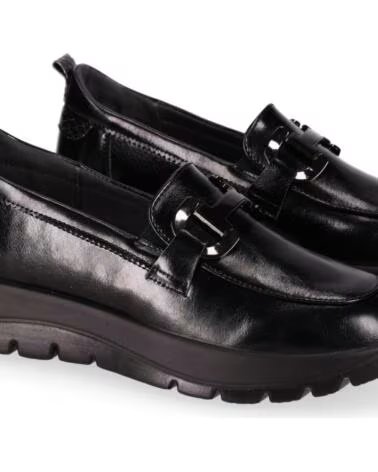 CHIKA10 ST MANDARIN 03 SAPATOS PELE SINTÉTICA MULHER CUNHA BAIXA NEGRO-BLACK