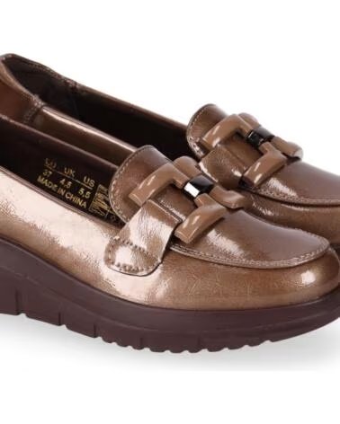 CHIKA10 ST MANDARIN 05 DAMEN SYNTHETIKLEDER SCHUHE KEILABSATZ BEIG-BEIGE