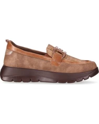 CHIKA10 ST MANDARIN 02 SAPATOS DE MULHER EM PELE SINTÉTICA COM CUNHA BAIXA BEIG-BEIGE