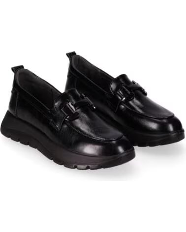 CHIKA10 ST MANDARIN 03 SAPATOS PELE SINTÉTICA MULHER CUNHA BAIXA NEGRO-BLACK