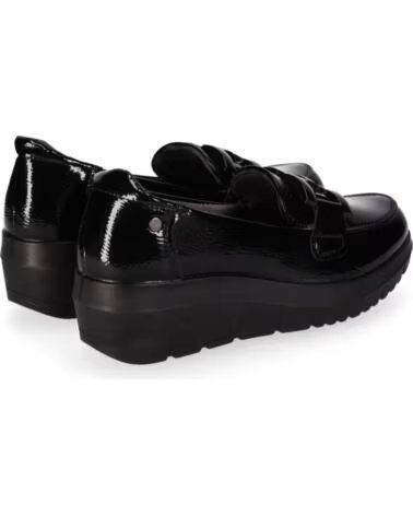 CHIKA10 ST MANDARIN 05 SAPATOS MULHER PELE SINTÉTICA CUNHA BAIXA PRETO NEGRO-BLACK
