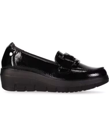 CHIKA10 ST MANDARIN 05 SAPATOS MULHER PELE SINTÉTICA CUNHA BAIXA PRETO NEGRO-BLACK