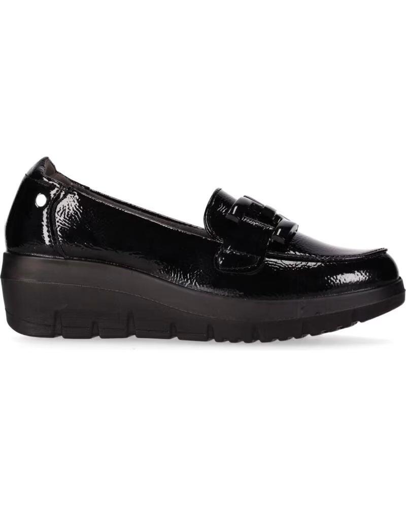 CHIKA10 ST MANDARIN 05 SAPATOS MULHER PELE SINTÉTICA CUNHA BAIXA PRETO NEGRO-BLACK