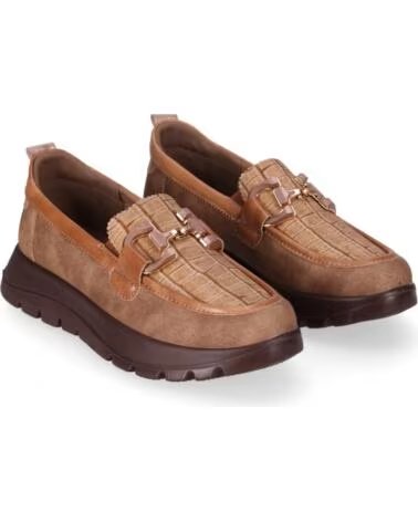 CHIKA10 ST MANDARIN 02 SCARPE DONNA IN ECOPELLE CON ZEPPA BASSA BEIG-BEIGE
