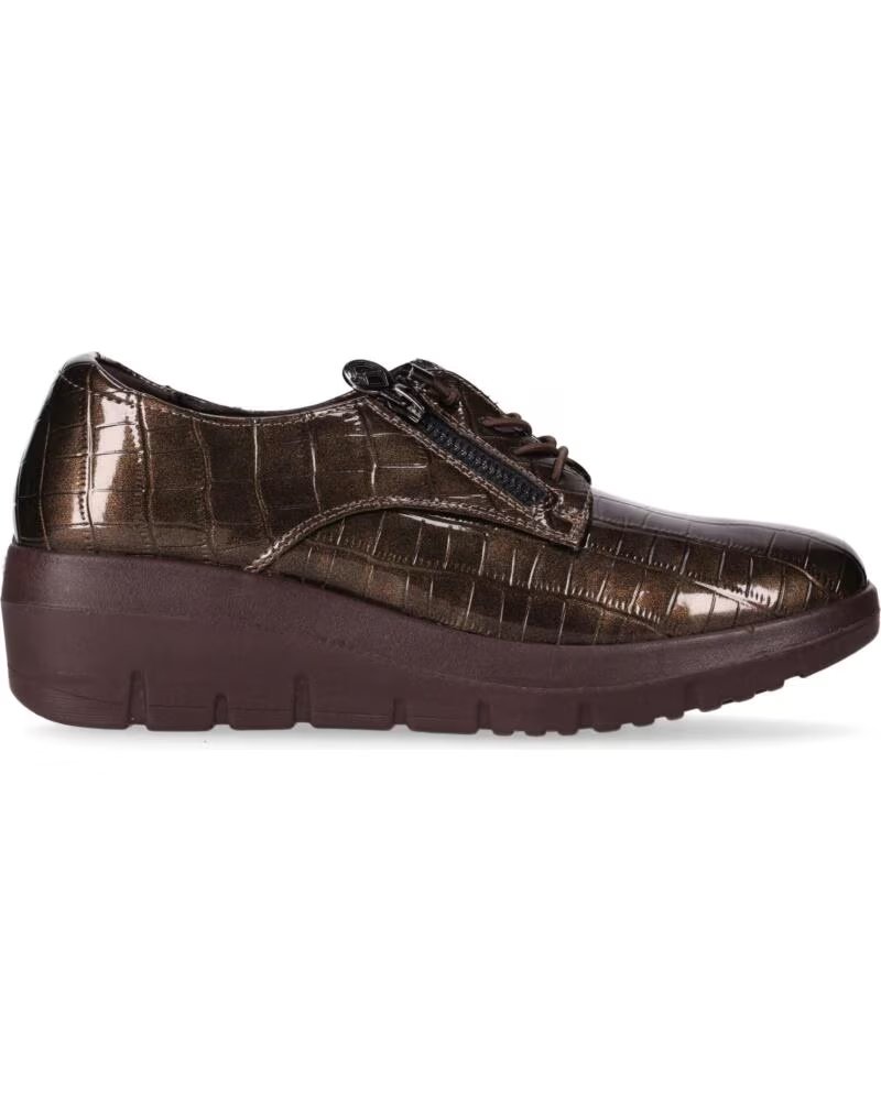 CHIKA10 ST MANDARIN 06 SCARPE PELLE SINTETICA DONNA ZEPPA BASSA MARRONE MARRON-BROWN