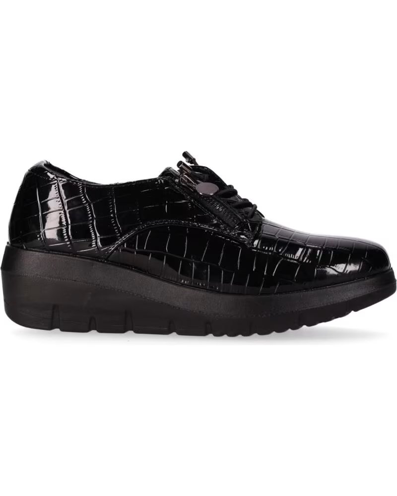 CHIKA10 ST MANDARIN 06 SCARPE IN ECOPELLE ZEPPA BASSA NEGRO-BLACK