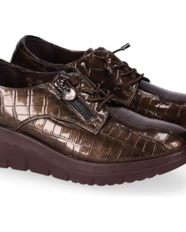 CHIKA10 ST MANDARIN 06 SCARPE PELLE SINTETICA DONNA ZEPPA BASSA MARRONE MARRON-BROWN