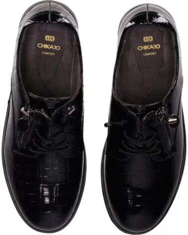 CHIKA10 ST MANDARIN 06 SCARPE IN ECOPELLE ZEPPA BASSA NEGRO-BLACK
