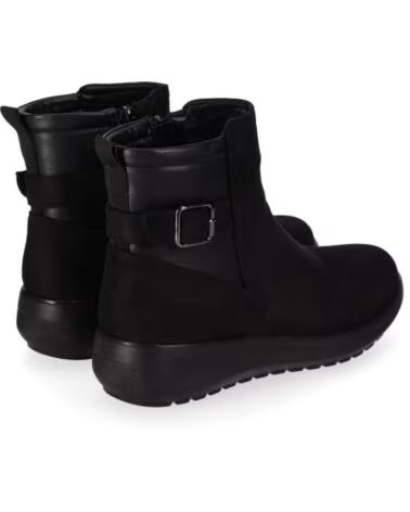 CHIKA10 ST MANDARIN 14 STIVALETTI DA DONNA IN TESSUTO CON ZEPPA BASSA NEGRO-BLACK