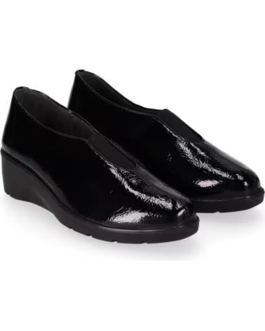 CHIKA10 ST MANDARIN 09 SCARPE DONNA ECOPELLE ZEPPA BASSA NERO NEGRO-BLACK