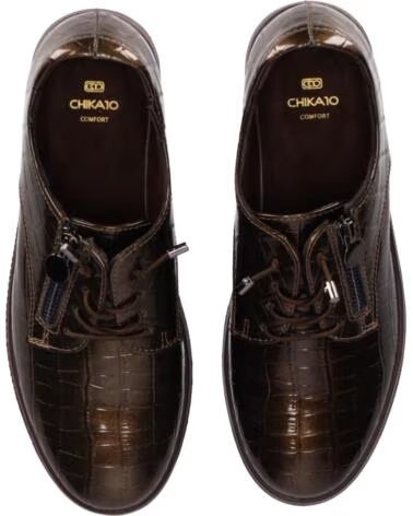 CHIKA10 ST MANDARIN 06 SCARPE PELLE SINTETICA DONNA ZEPPA BASSA MARRONE MARRON-BROWN