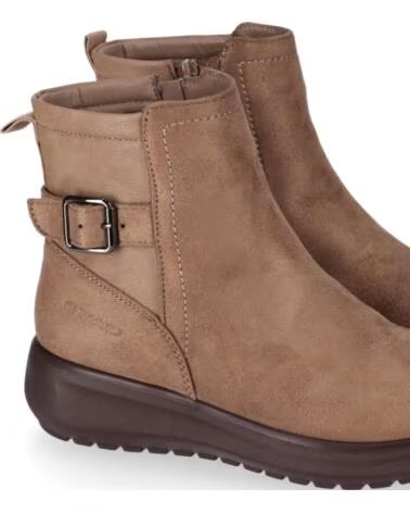 CHIKA10 ST MANDARIN 14 BOTINES TEJIDO CUÑA BAJA MUJER BEIG-BEIGE