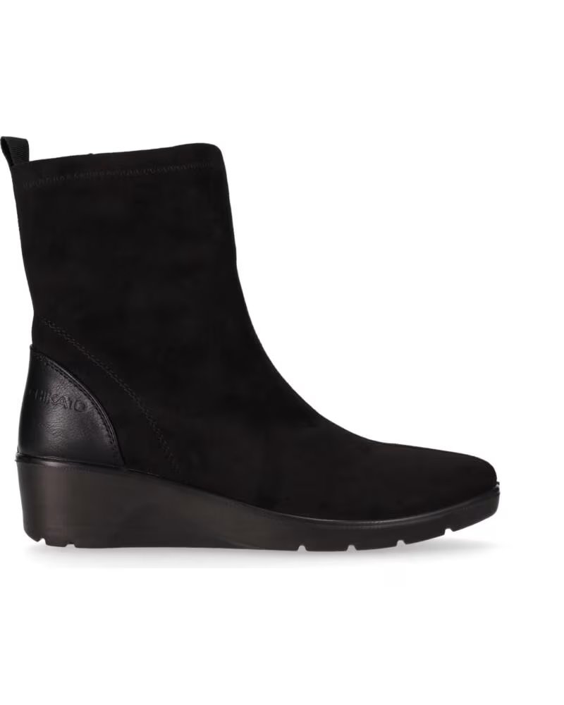 BOTINES DE MUJER CHIKA10 ST MANDARIN CON CUÑA BAJA NEGRO NEGRO-BLACK