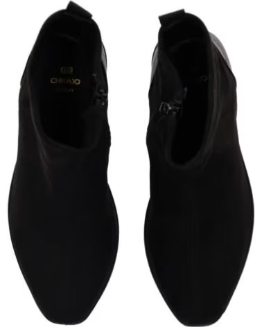 BOTINES DE MUJER CHIKA10 ST MANDARIN CON CUÑA BAJA NEGRO NEGRO-BLACK
