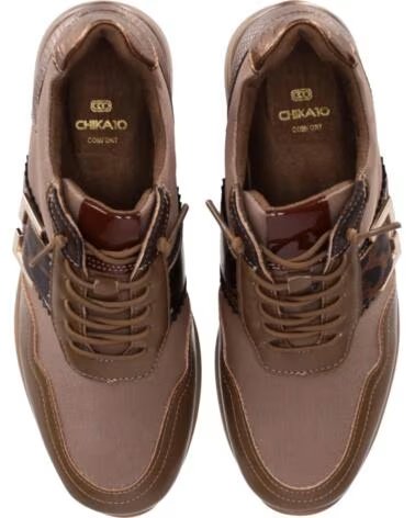 CHIKA10 ST MANDARIN 07 SNEAKERS TESSUTO ZEPPA BASSA BEIGE BEIG-BEIGE