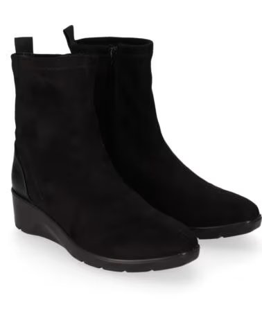 BOTINES DE MUJER CHIKA10 ST MANDARIN CON CUÑA BAJA NEGRO NEGRO-BLACK
