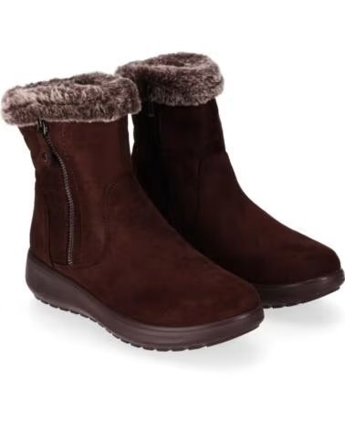 CHIKA10 ST MANDARIN 13 STIVALETTI DA DONNA IN TESSUTO CON ZEPPA BASSA MARRON-BROWN