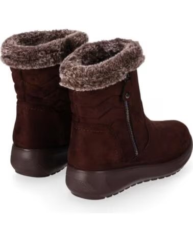 CHIKA10 ST MANDARIN 13 STIVALETTI DA DONNA IN TESSUTO CON ZEPPA BASSA MARRON-BROWN