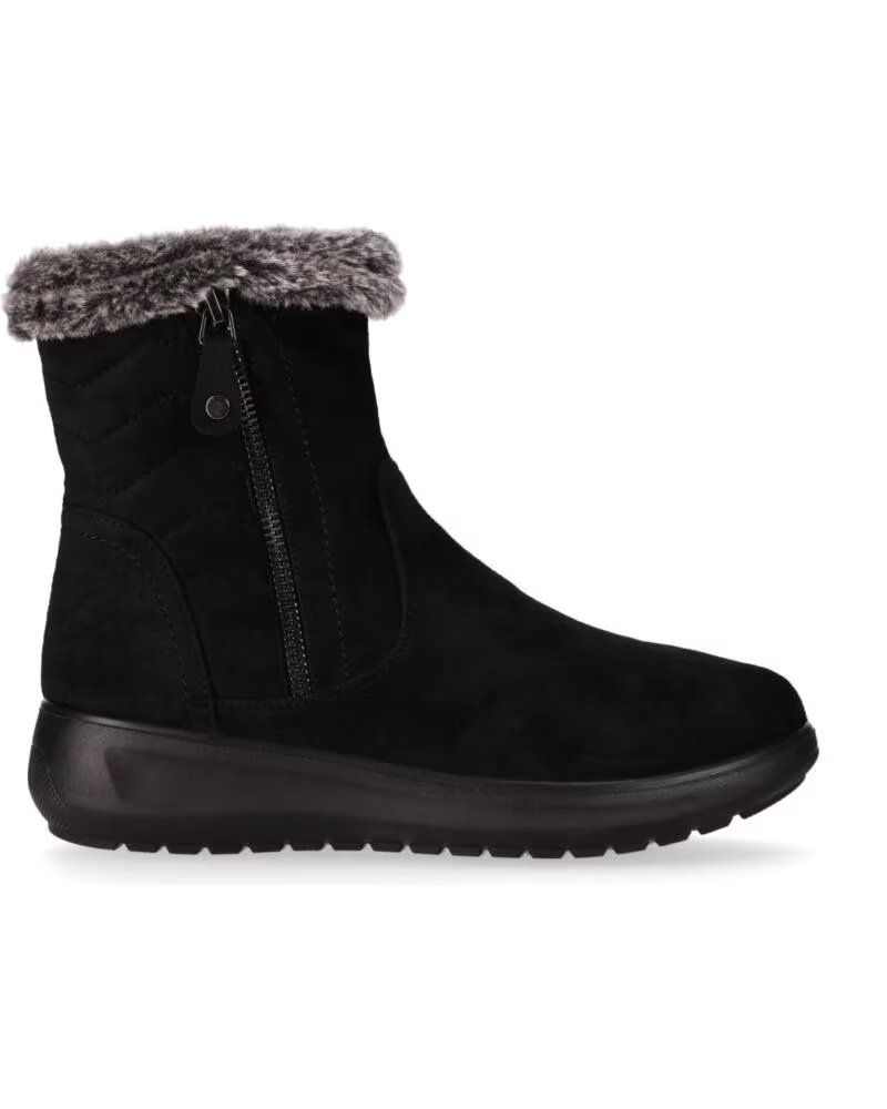 CHIKA10 ST MANDARIN 13 BOTINES TEJIDO CUÑA BAJA NEGRO NEGRO-BLACK