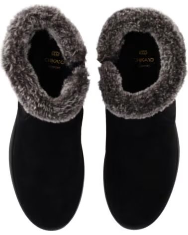 CHIKA10 ST MANDARIN 13 BOTINES TEJIDO CUÑA BAJA NEGRO NEGRO-BLACK