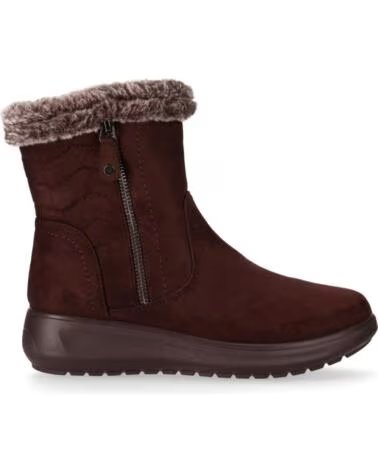 CHIKA10 ST MANDARIN 13 STIVALETTI DA DONNA IN TESSUTO CON ZEPPA BASSA MARRON-BROWN