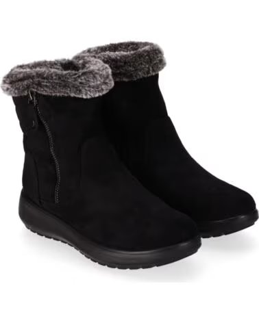 CHIKA10 ST MANDARIN 13 BOTINES TEJIDO CUÑA BAJA NEGRO NEGRO-BLACK
