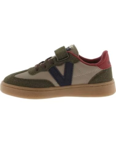 VICTORIA TÉNIS CRIANÇA OSLO TIRA E ELÁSTICO EFEITO PELE 1256110 KAKI