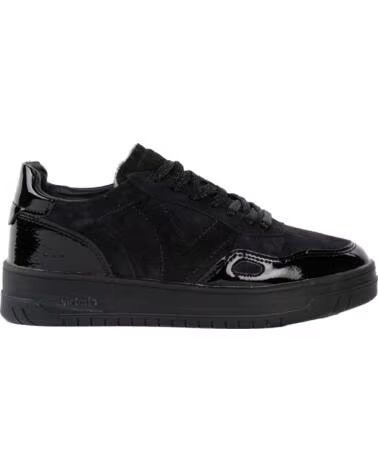 SNEAKER SEUL IN PELLE SCAMOSCIATA E VERNICE 1257151 NERO NEGRO