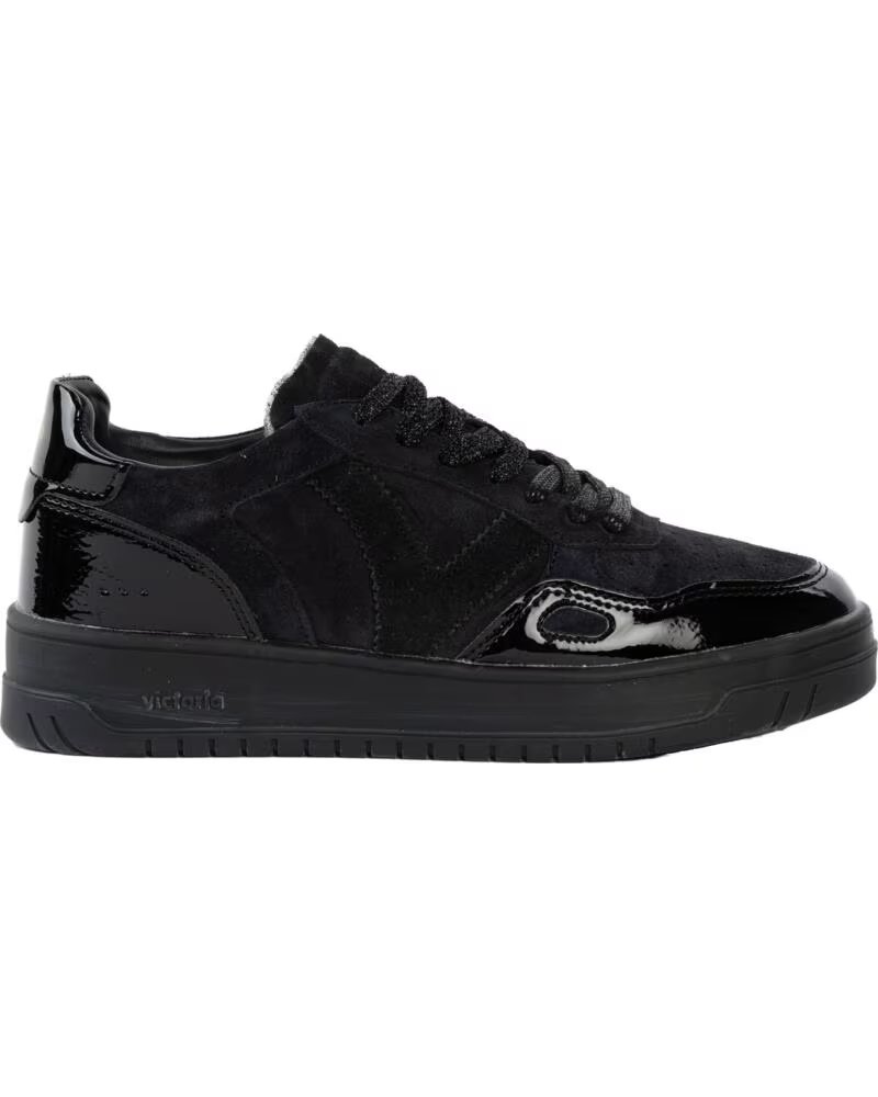 SNEAKER SEUL IN PELLE SCAMOSCIATA E VERNICE 1257151 NERO NEGRO