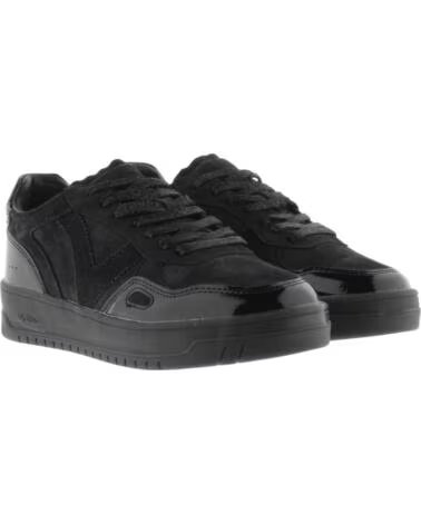 SNEAKER SEUL IN PELLE SCAMOSCIATA E VERNICE 1257151 NERO NEGRO