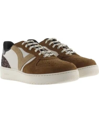 VICTORIA SNEAKER MADRID SCAMOSCIATO E GLITTER 1258280 CUERO