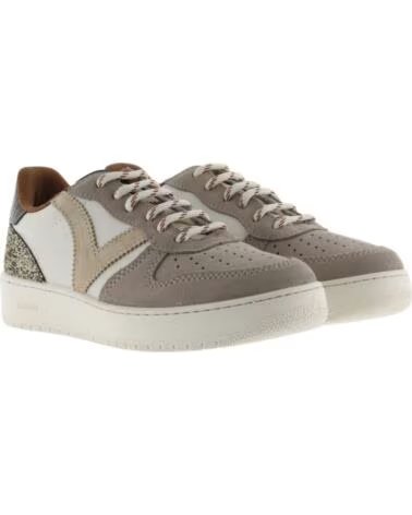 SNEAKER MADRID IN CROSTA DI CUOIO E GLITTER 1258280 VISONE VISON