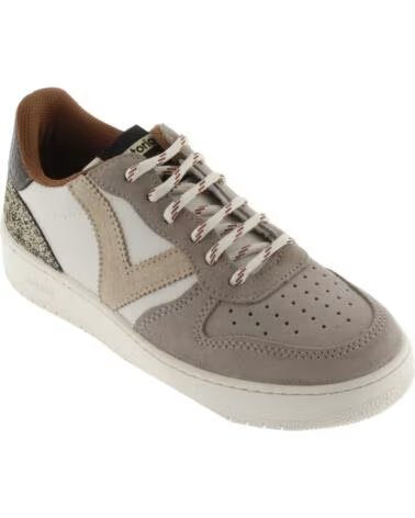 SNEAKER MADRID IN CROSTA DI CUOIO E GLITTER 1258280 VISONE VISON