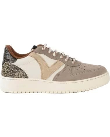 SNEAKER MADRID IN CROSTA DI CUOIO E GLITTER 1258280 VISONE VISON