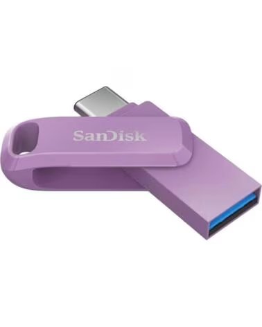 SANDISK Memoria usb tipo a - usb tipo c 128gb ultra dual drive go lavanda