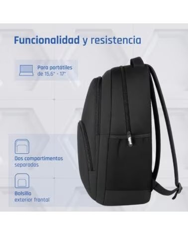 IGGUAL Mochila portatil 15 6-17 Everyday Use negra