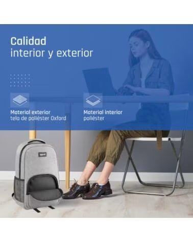 IGGUAL Mochila portatil 15 6-17 Everyday Use gris