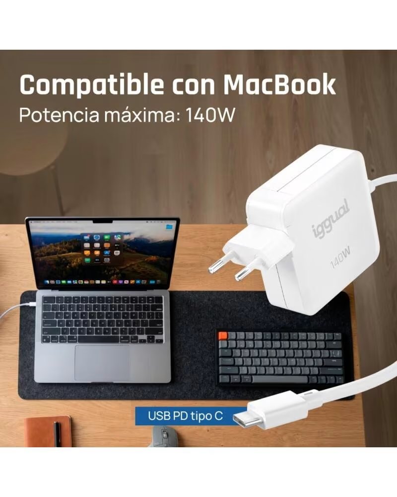 IGGUAL TRAGBARES TYP-C-LADEGERÄT 140W MACBOOK