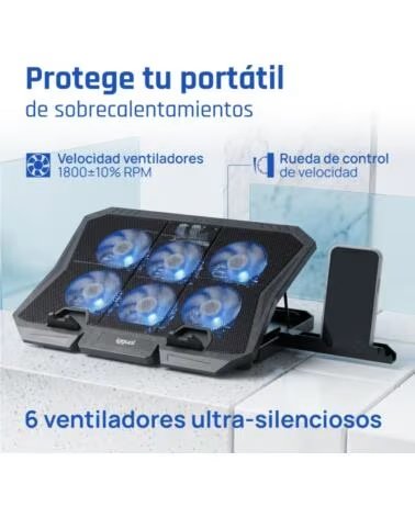 IGGUAL Refrigerador portatil 6 ventiladores RP6V17