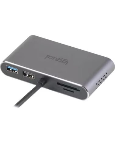 IGGUAL HUB C 8 IN 1 2XHDMI 2XUSB 2XSD RJ45 PD100W