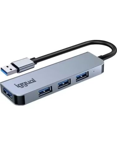 IGGUAL USB-A 30 HUB MIT 4 PORTS