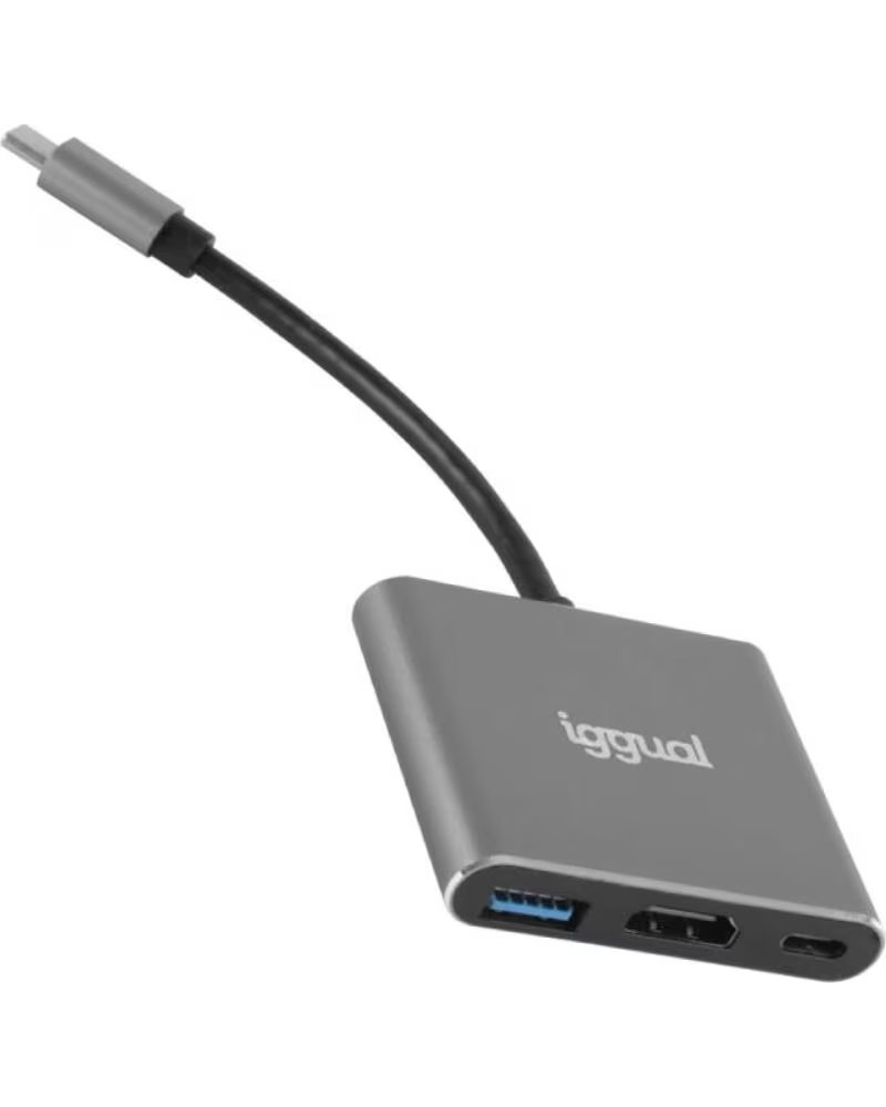 IGGUAL TYP-C HUB 3 IN 1 HDMI USB3 0 PD100W