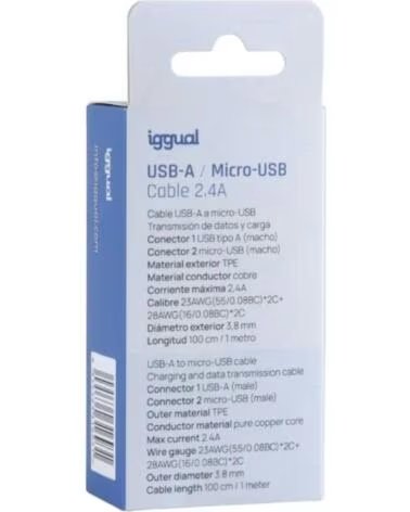 IGGUAL IGG316931 CABO USB-A PARA MICRO-USB 100 CM BRANCO