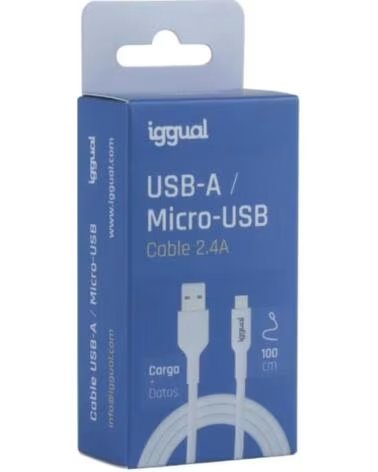 IGGUAL IGG316931 CABO USB-A PARA MICRO-USB 100 CM BRANCO