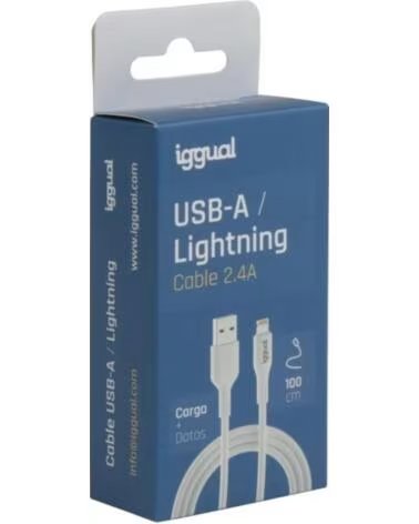 IGGUAL CAVO USB-A A LIGHTNING 100 CM BIANCO