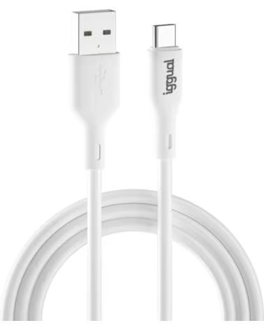 IGGUAL Cable USB-A-USB-C 100 cm blanco Q3 0 3A