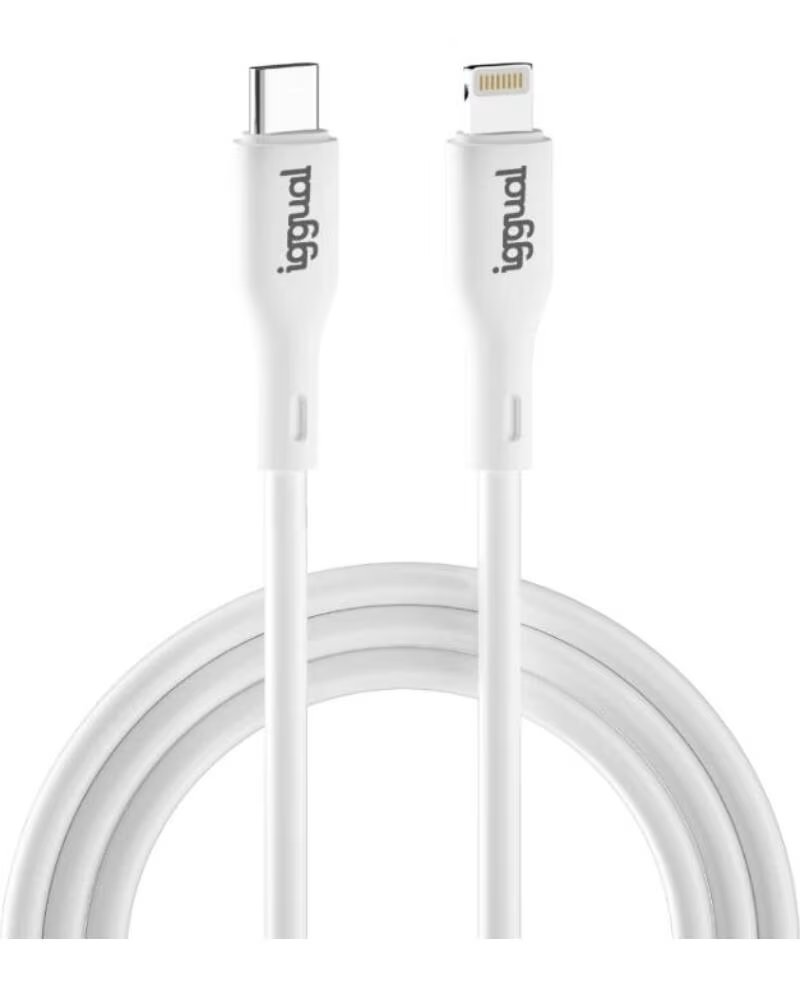 IGGUAL CÂBLE USB-C VERS LIGHTNING 100 CM BLANC IGG317761 3A
