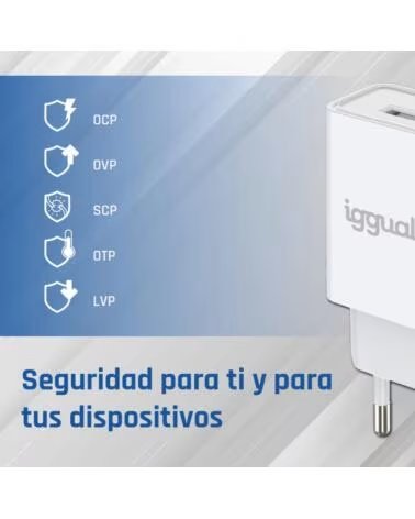 IGGUAL WANDLADEGERÄT 1XUSB-A 5V 2,4A 12W